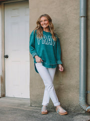 Emerald Pray Graphic Sweatshirt