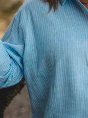 Bridgette Blue Strip Button Down Shirt