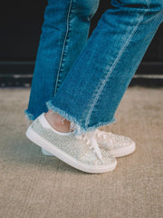 Willa White Shimmer Sneaker