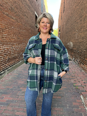 Joyce Olive Plaid Shacket