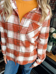 Katelyn Rust Plaid Top