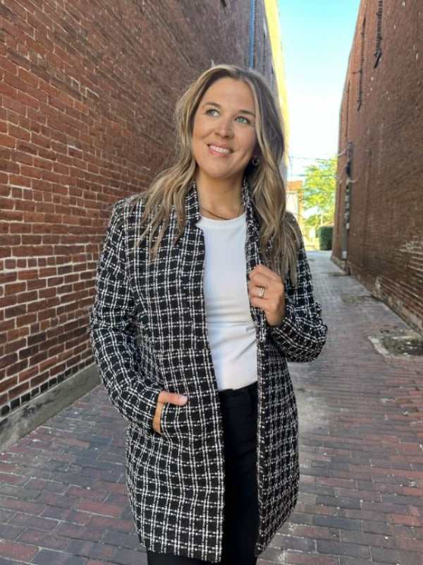 Teresa Black Plaid Blazer