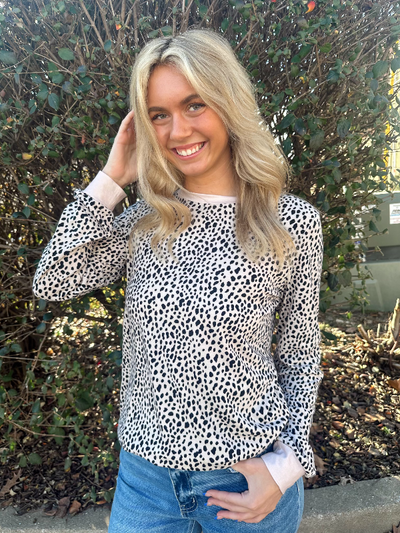 Brittany Apricot Animal Print Top