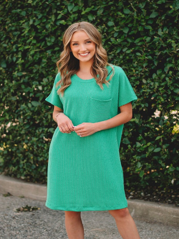 Ruth Kelly Green Mini Dress FINAL SALE