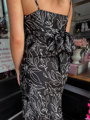 Riley Black Leaf Print Cami Dress FINAL SALE