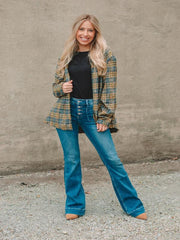 Brandy Blue/Mustard Plaid Flannel Shirt