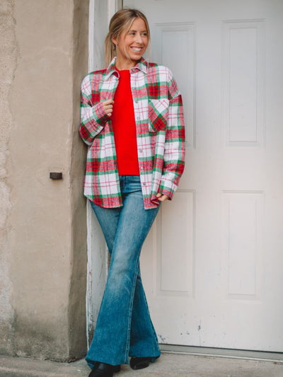 Katie Red/Green Plaid Shacket