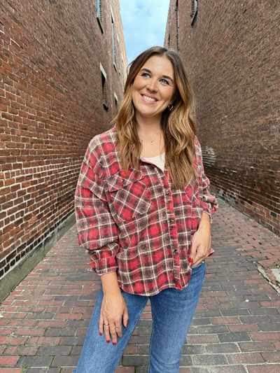 Krissy Red Plaid Flannel