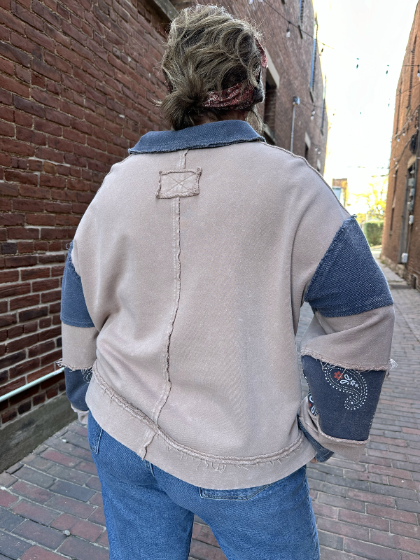Tracy Taupe Long Sleeve Sweater