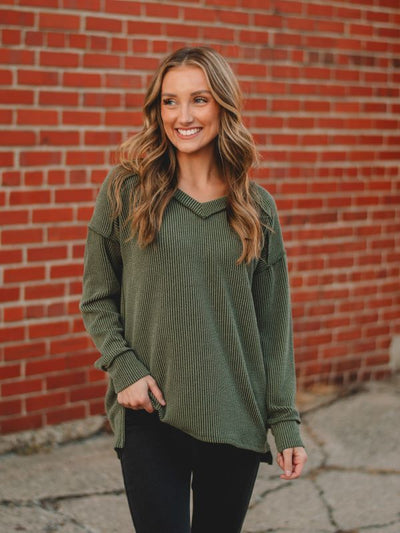 Savannah Olive Top