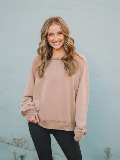 Patty Camel Long Sleeve Pullover