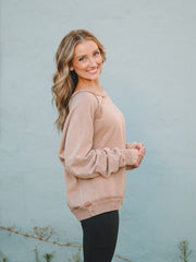 Patty Camel Long Sleeve Pullover