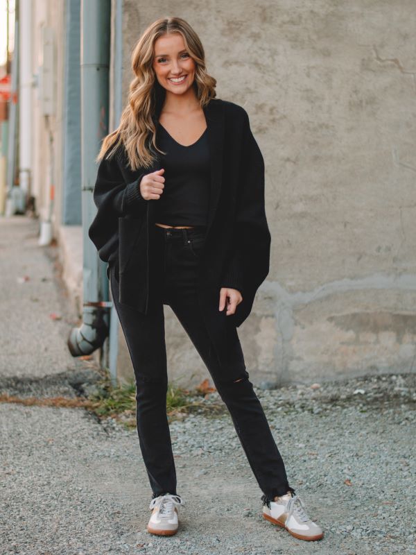 Michelle Black Long Sleeve Cardigan