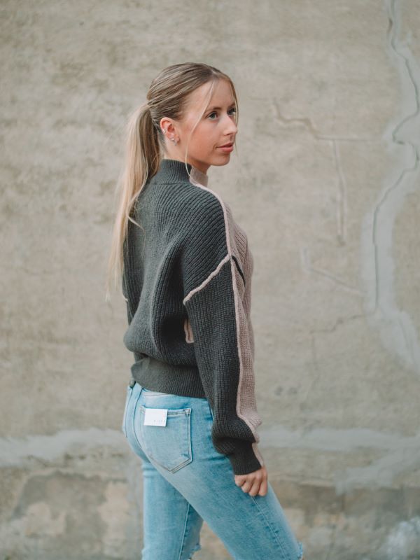 Miranda Mocha Mock Neck Sweater