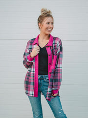 Molly Magenta Plaid Shacket FINAL SALE