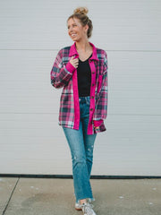 Molly Magenta Plaid Shacket FINAL SALE