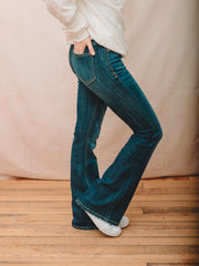 Kan Can Mid Rise Petite Flare Jean