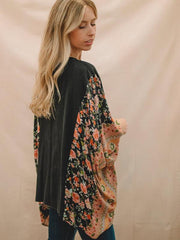 Nancy Black Poncho Top