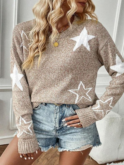 Lucy Khaki Long Sleeve Sweater