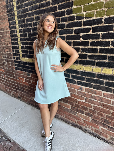 Amber Spring Mint Sleeveless Dress