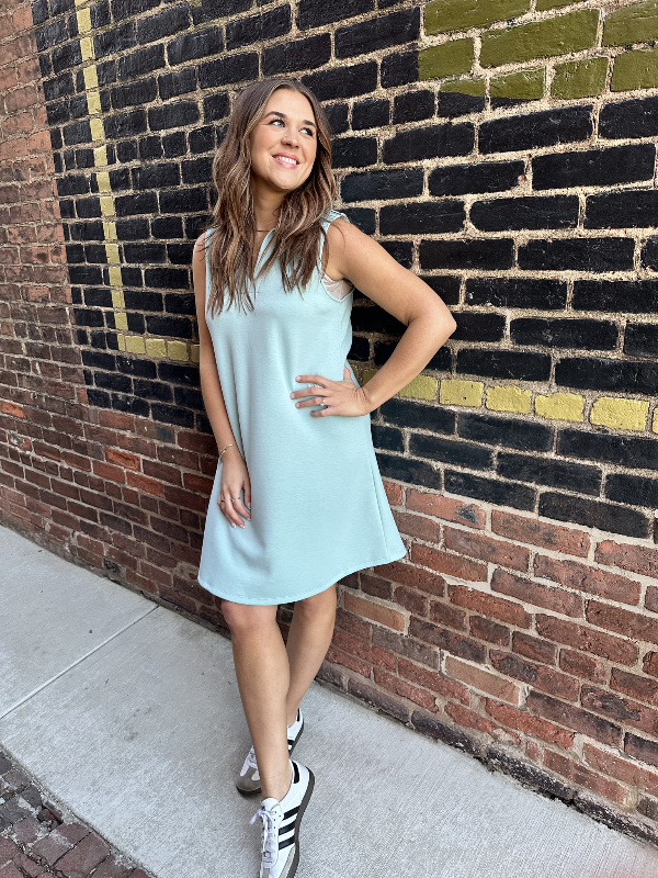 Amber Spring Mint Sleeveless Dress