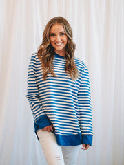 Kendra Royal Stripe Top