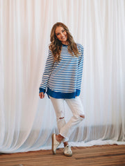 Kendra Royal Stripe Top