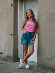 Pink Seamless Tank Top