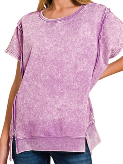 Katerina Violet Short Sleeve Sweatshirt