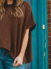 Bridgett Brown Short Sleeve Top