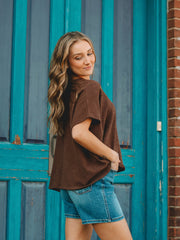 Bridgett Brown Short Sleeve Top