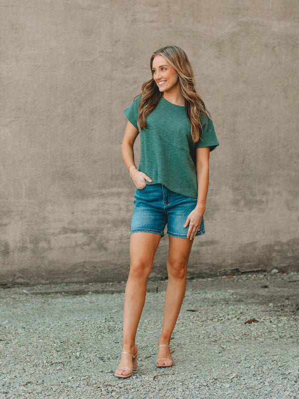 Claire Jade Short Sleeve Top