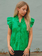 Bailey Green Short Sleeve Top