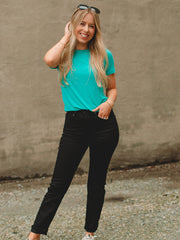 Janet Turquoise Short Sleeve Tee
