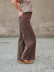 Cassie Brown Wide Leg Pant