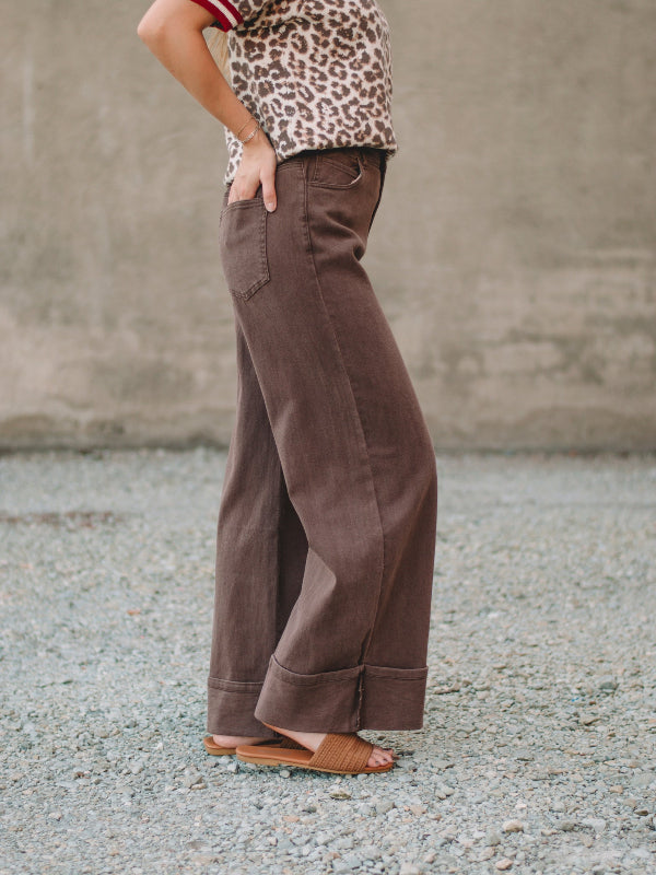 Cassie Brown Wide Leg Pant