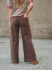 Cassie Brown Wide Leg Pant