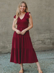 Betsey Burgundy Maxi Dress