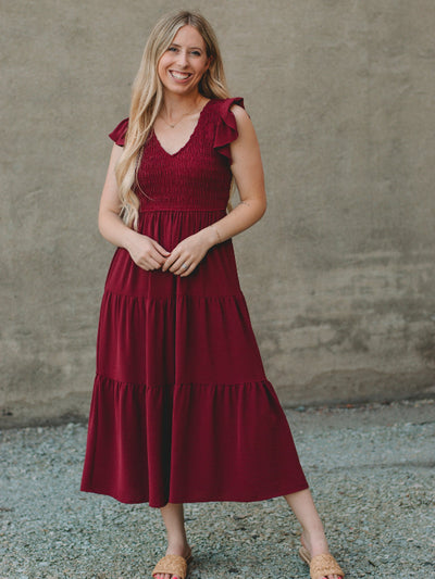 Betsey Burgundy Maxi Dress