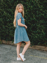 Maddie Washed Chambray Dress