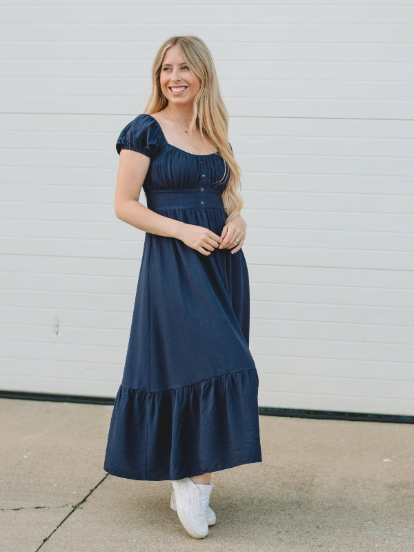 Molly Navy Midi Dress