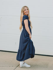 Molly Navy Midi Dress
