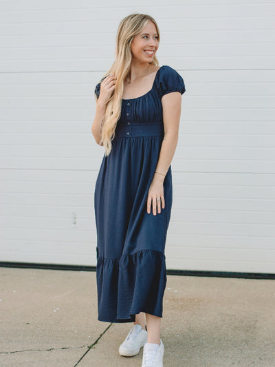 Molly Navy Midi Dress