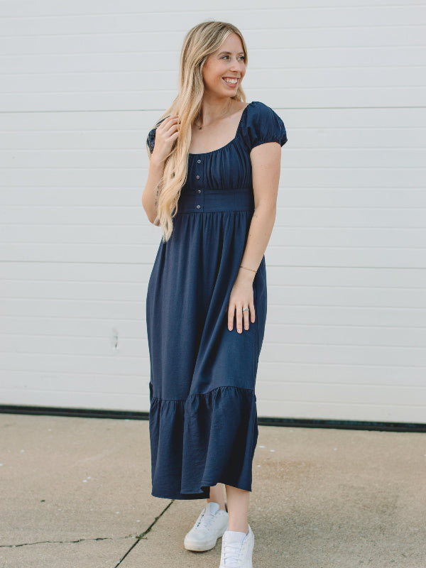 Molly Navy Midi Dress Final Sale L Molly Navy Midi Dress Final Sale L
