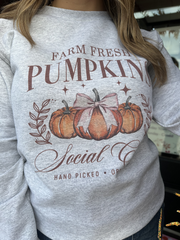 Grey Pumpkin Social Club Graphic Sweatshirt