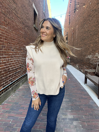 Cassie Oatmeal Sleeveless Sweater