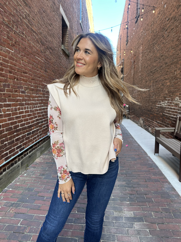 Cassie Oatmeal Sleeveless Sweater