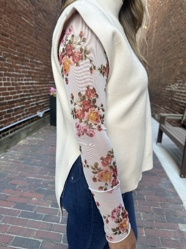 Cassie Oatmeal Sleeveless Sweater