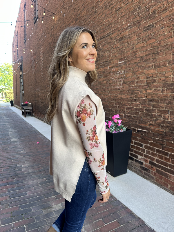 Cassie Oatmeal Sleeveless Sweater