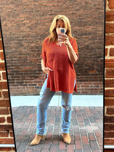 Annie Pumpkin Knit Top